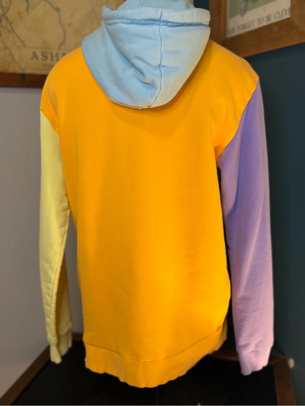 adidas Colorblock Trefoil Hoodie - Yellow, Lavender, Light Blue, Lime